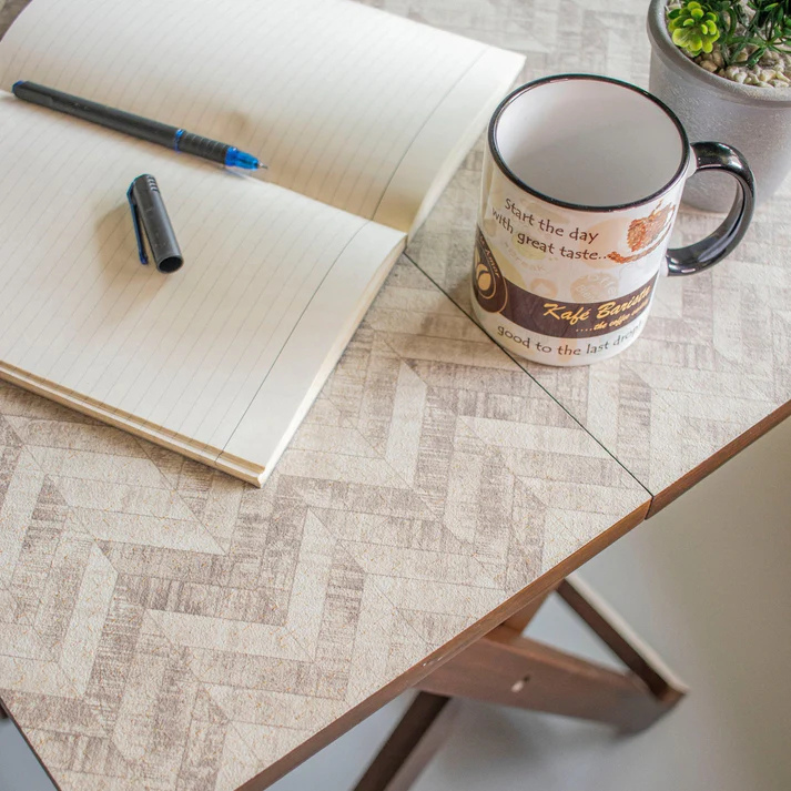 Kashmiri : Wooden Fodable Tables With Textured Finish