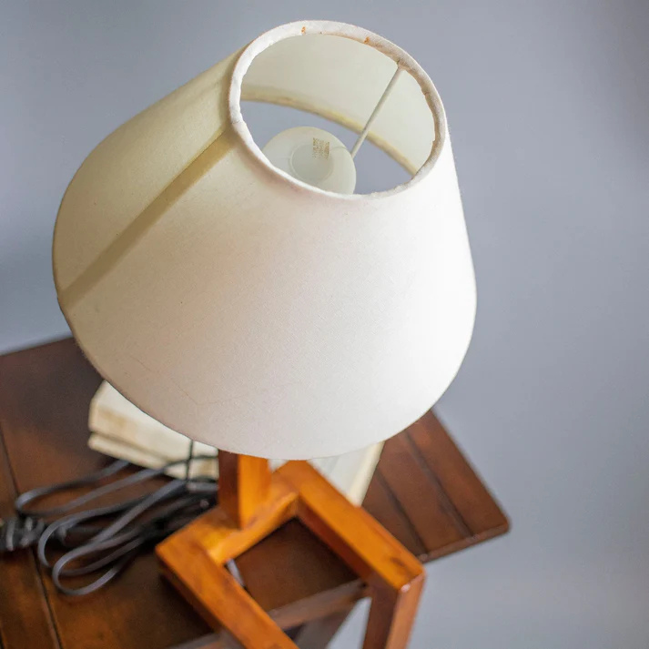 The RoboMan : Wooden Table Lamps