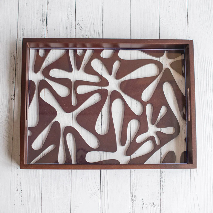 Phulvari : Laser Cute Designer Wooden Serving Trays