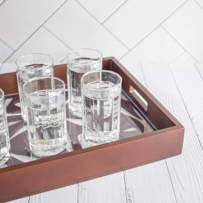 Phulvari : Laser Cute Designer Wooden Serving Trays